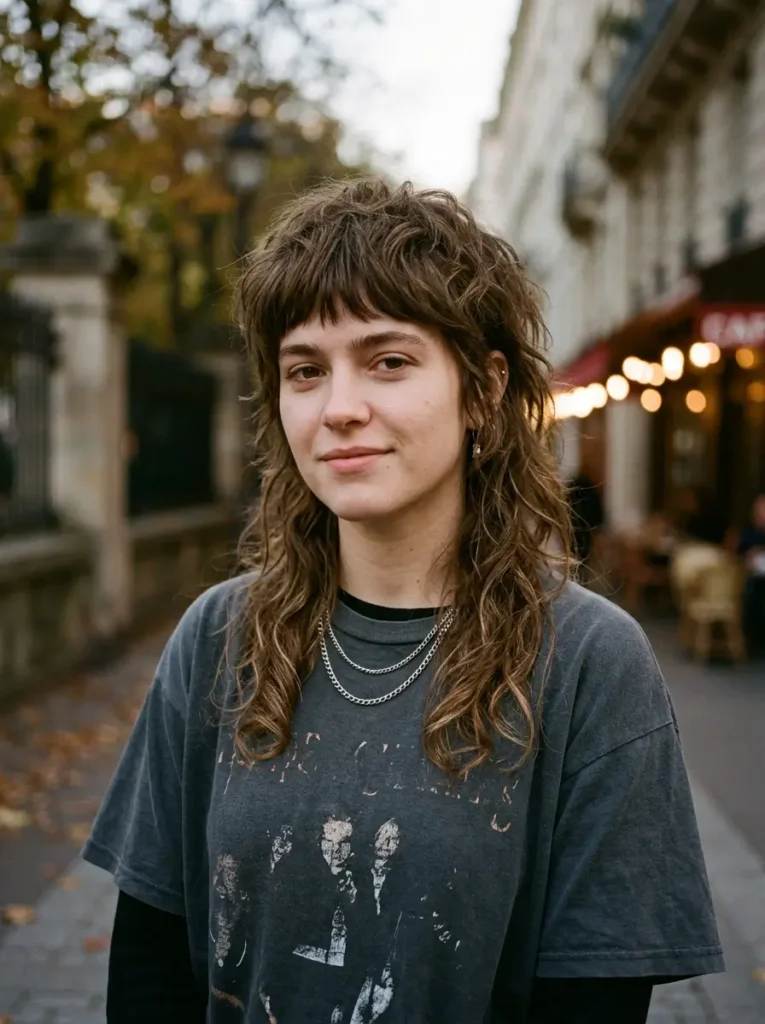 Shaggy Mullet with Bangs