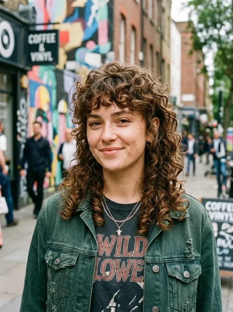 Shaggy Mullet with Curls