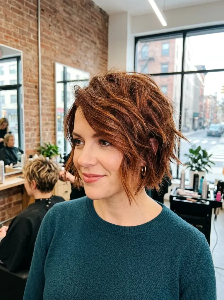 Short Auburn Hairstyles with Texture