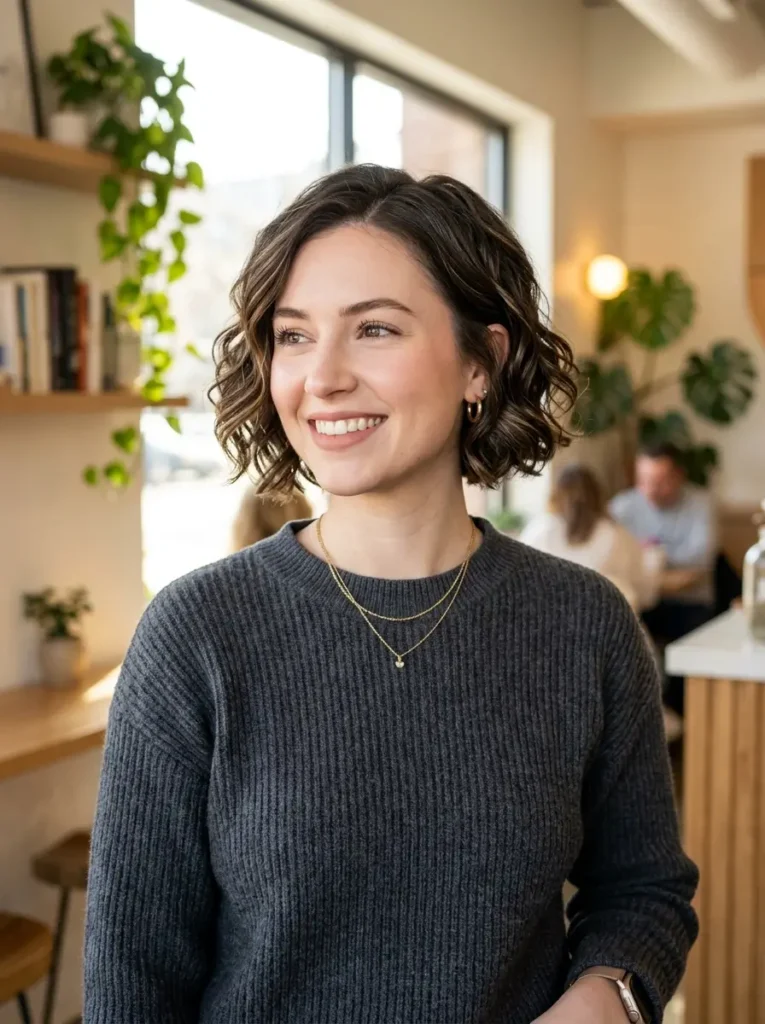 Short Bob with Defined Waves
