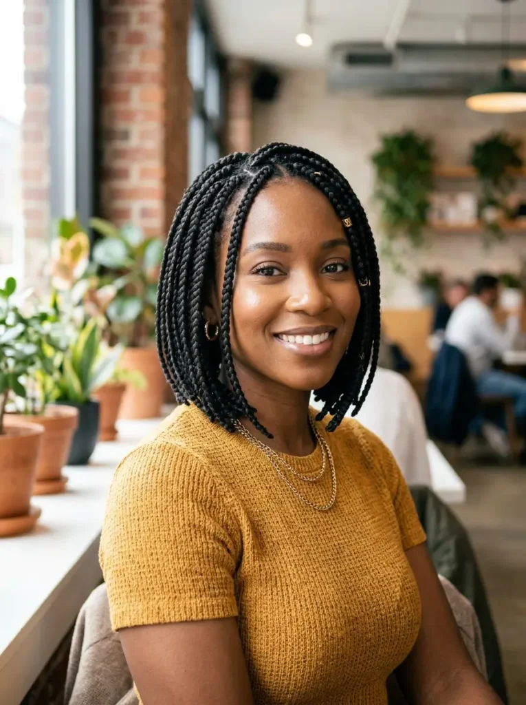 Short Box Braids Bob