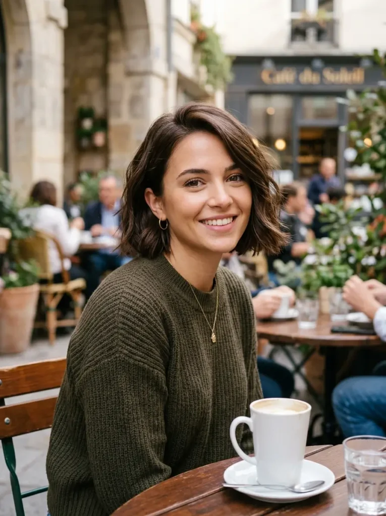 Short Chocolate Brown Bob