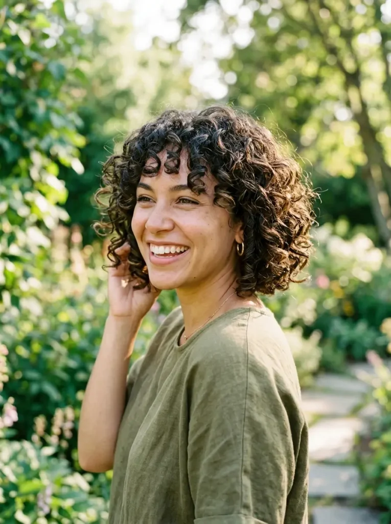 Short Curly Bob Hairstyle