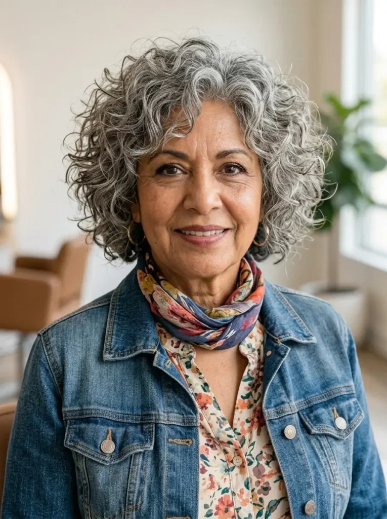 Short Curly Hairstyles for Women Over 60