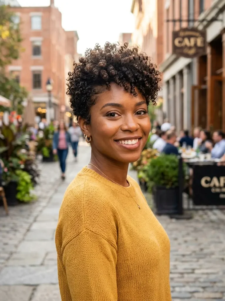 Short Curly Pixie Cut