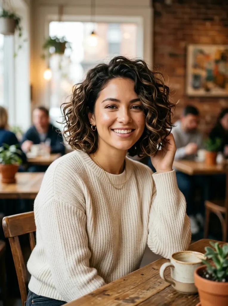 Short Curly Wavy Bob