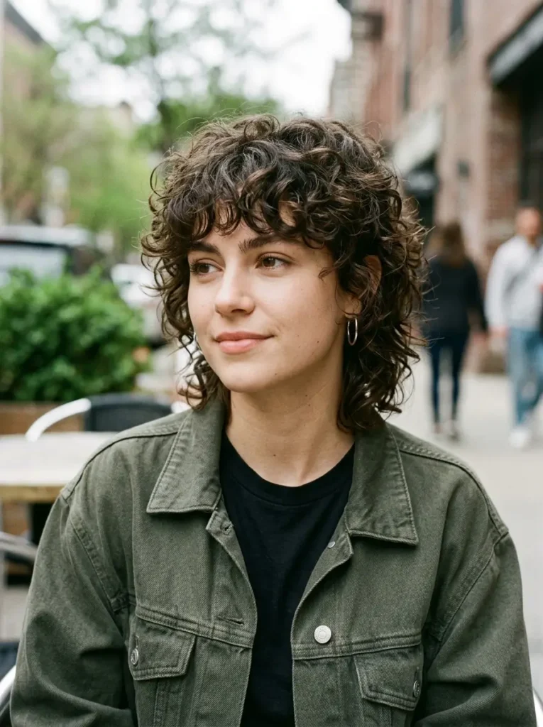 Short Curly Wolf Cut