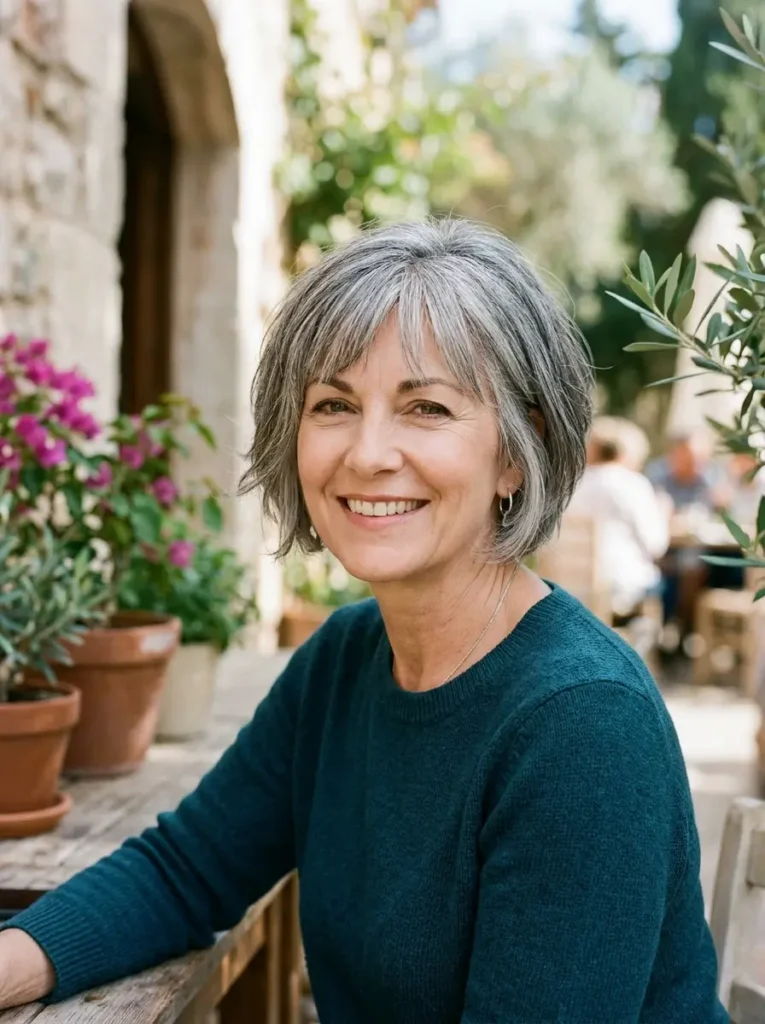 Short Hairstyles for Women Over 50 with Bangs