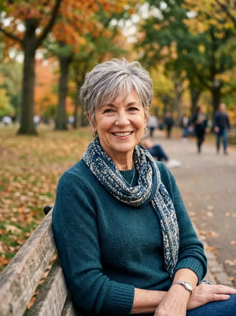 Short Hairstyles for Women Over 60 with Bangs