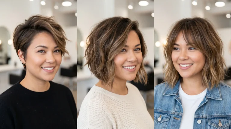 Short Hairstyles for a Round Face That Look Slimming and Pretty