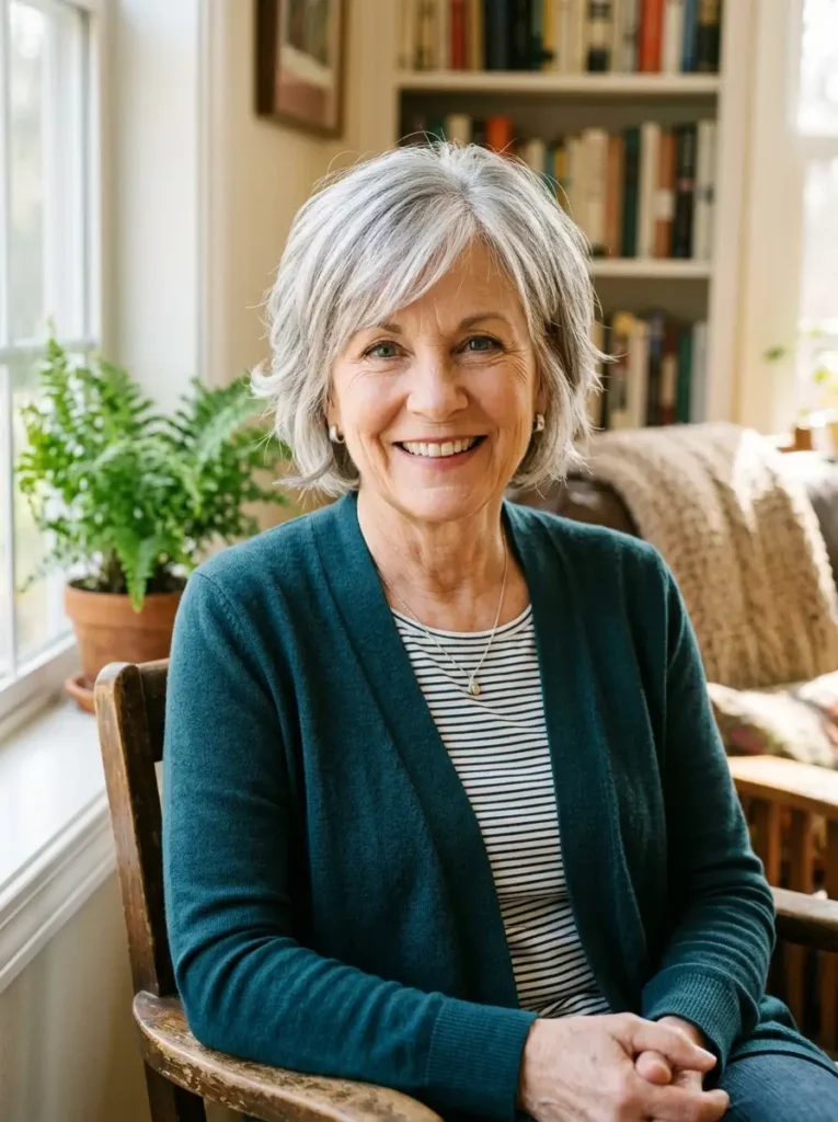 Short Layered Bob for Older Women