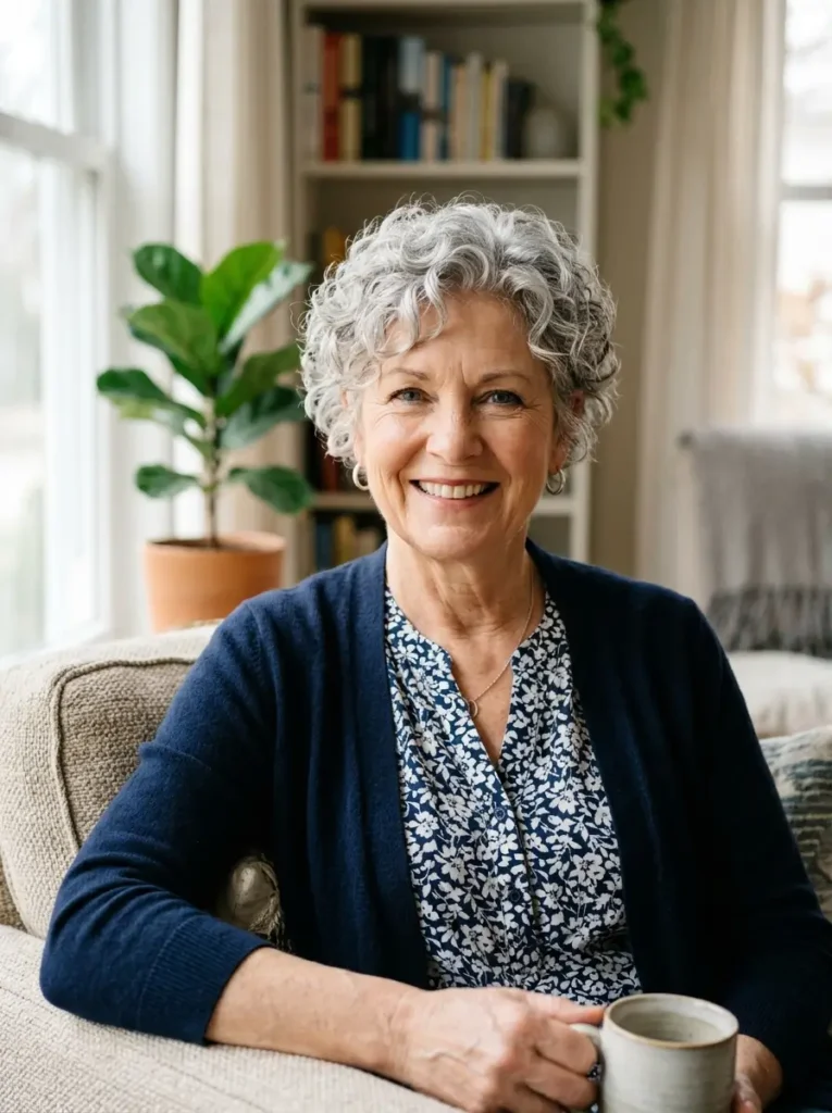 Short Pixie with Soft Curls for Women Over 60