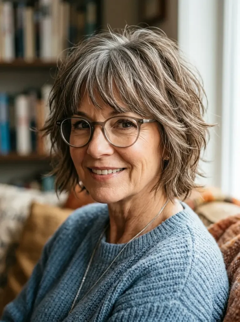 Short Shaggy Hairstyles for Women Over 50
