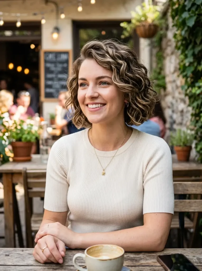 Short Wavy Hair with Defined Waves