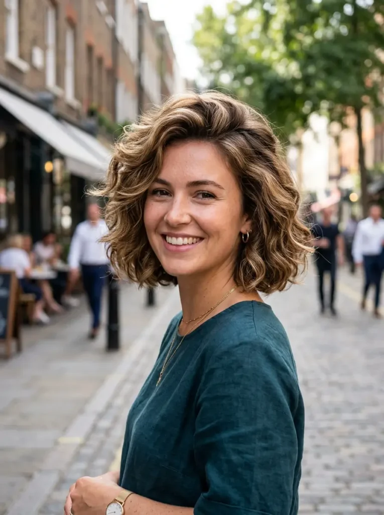 Short Wavy Hairstyle with Volume