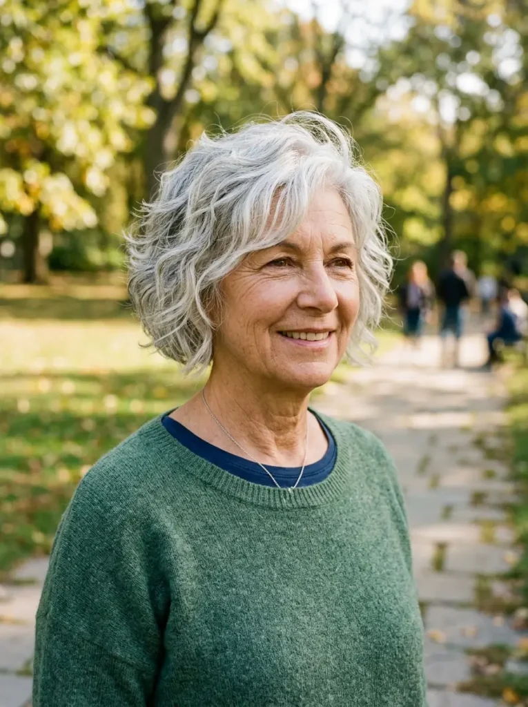 Short Wavy Hairstyles for Older Women