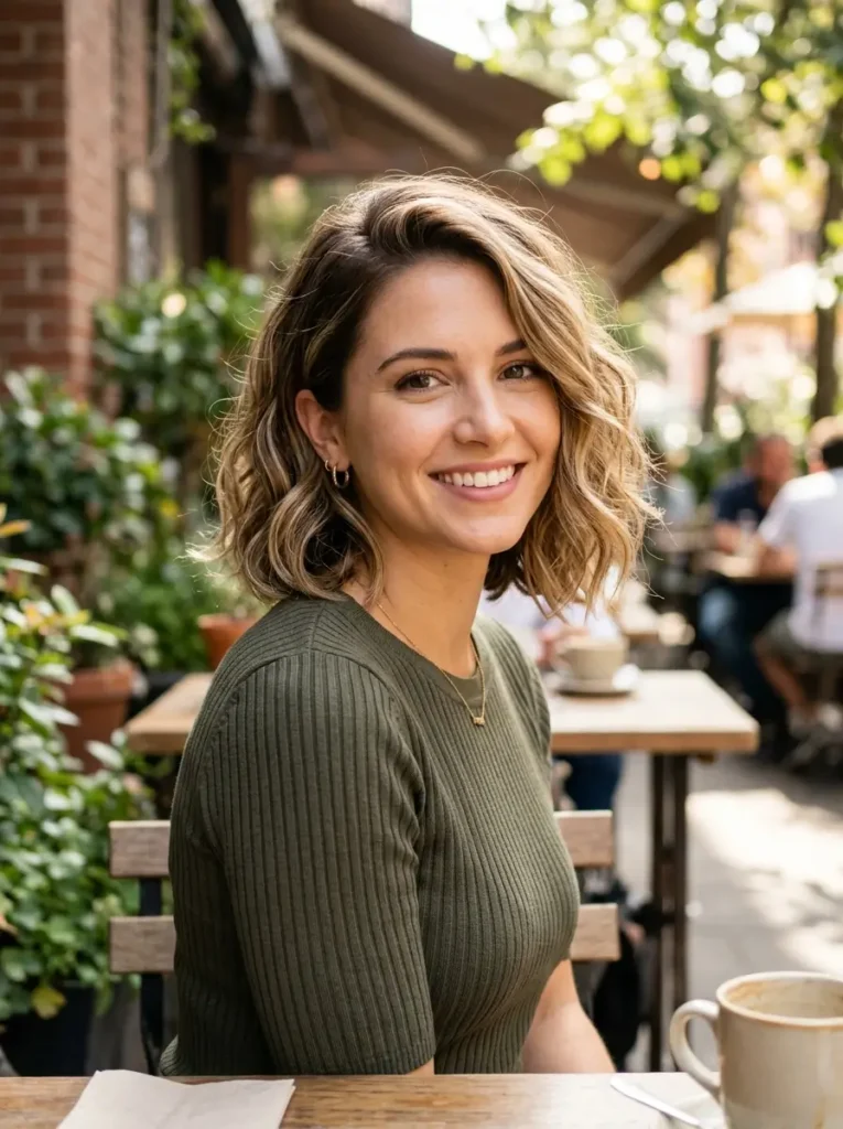 Short Wavy Lob Hairstyle