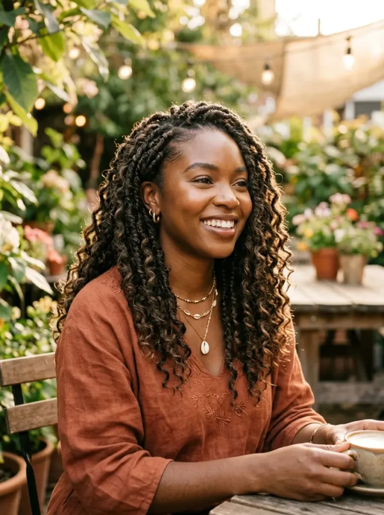 Shoulder Length Boho Crochet Braids