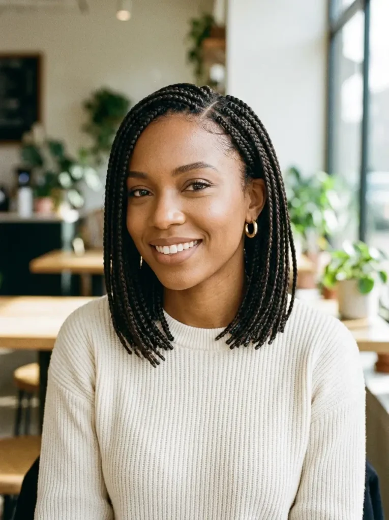 Shoulder Length Braided Bob