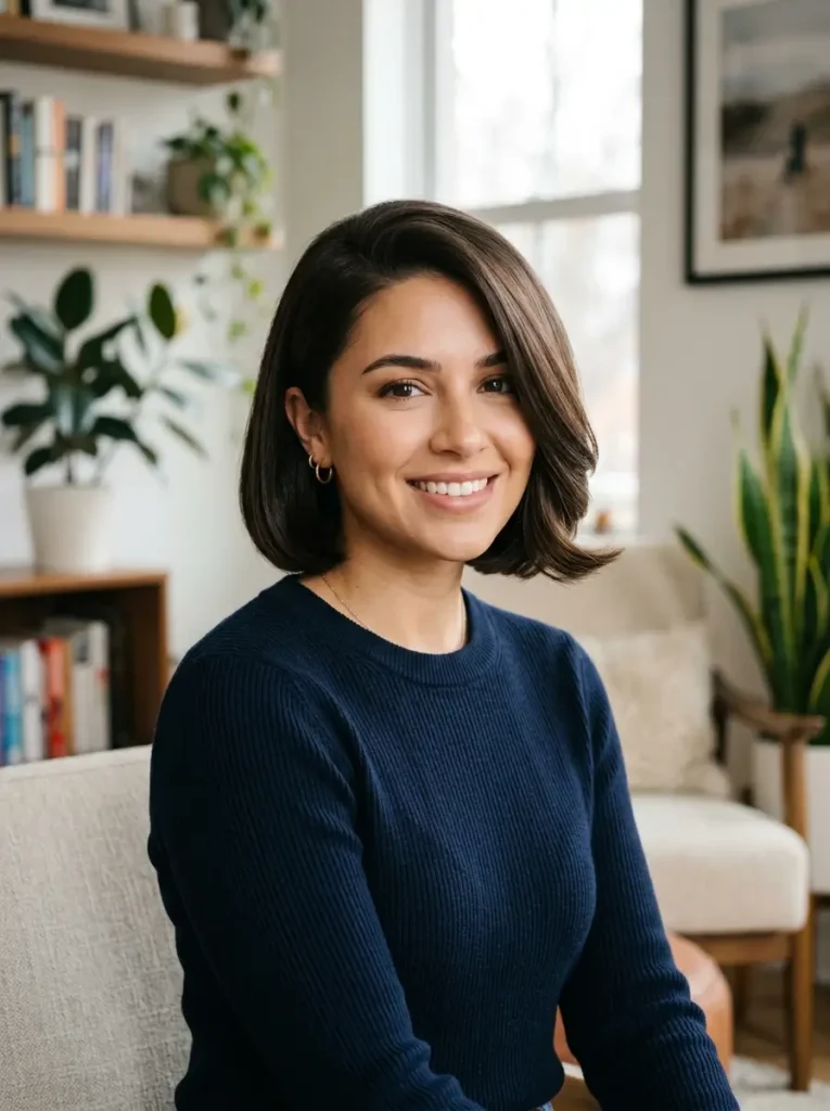 Side Part Bob Haircut