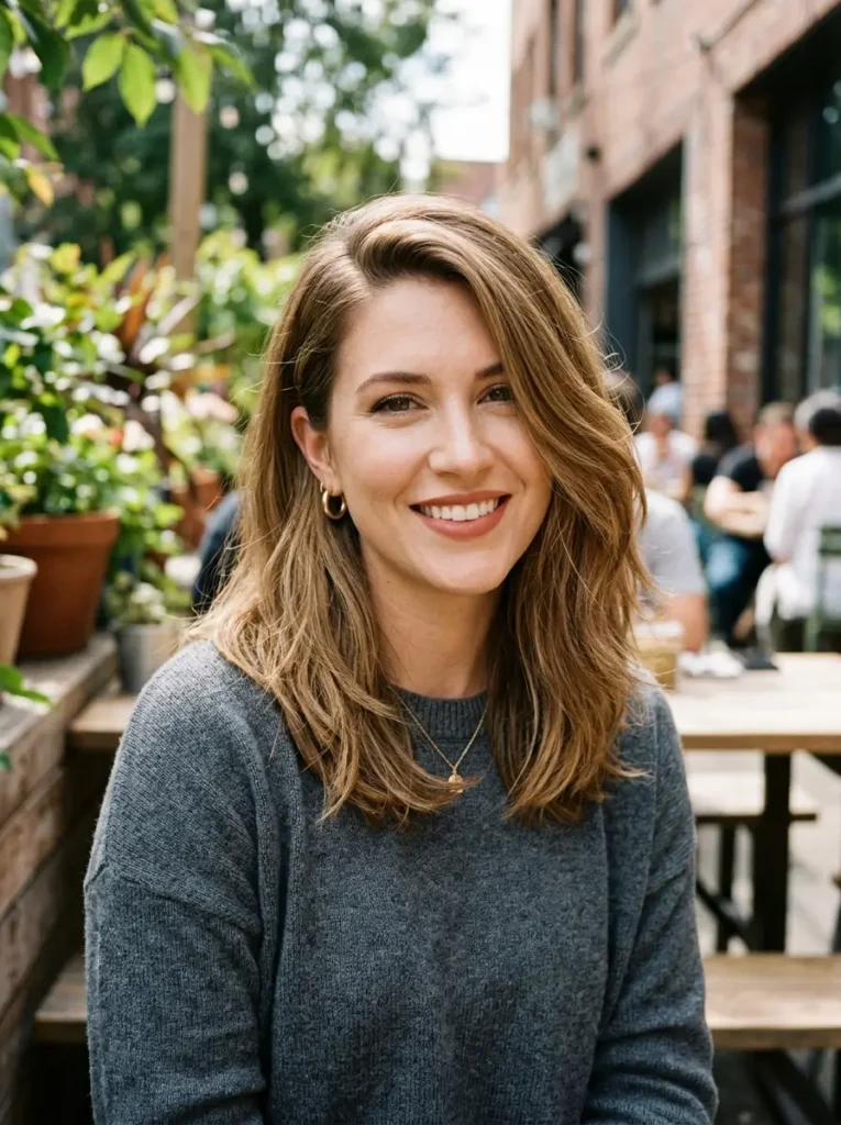 Side-Part Medium Cut
