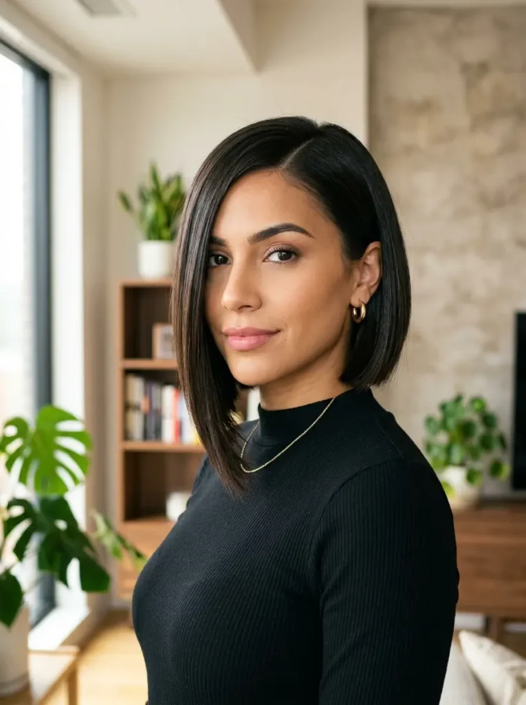 Sleek Asymmetrical Bob