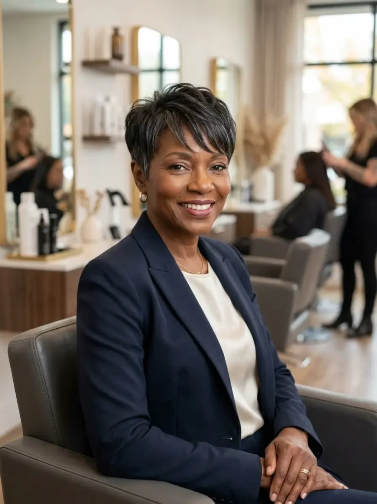 Sleek Pixie For Mature Women
