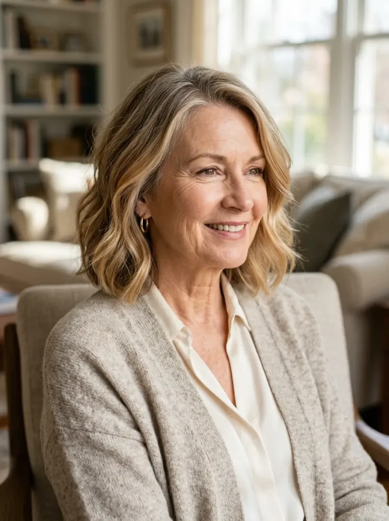 Soft Blonde Ombre for Older Women