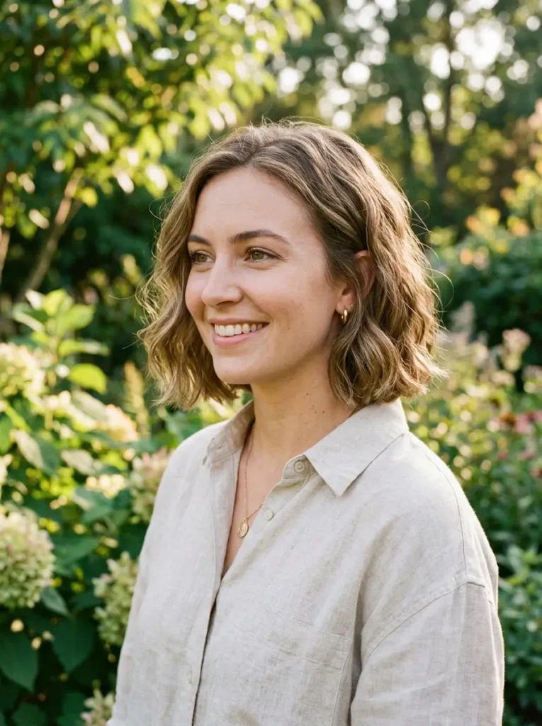 Soft Chin-Length Wavy Bob