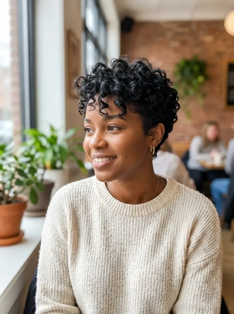 Soft Curls Pixie Cut