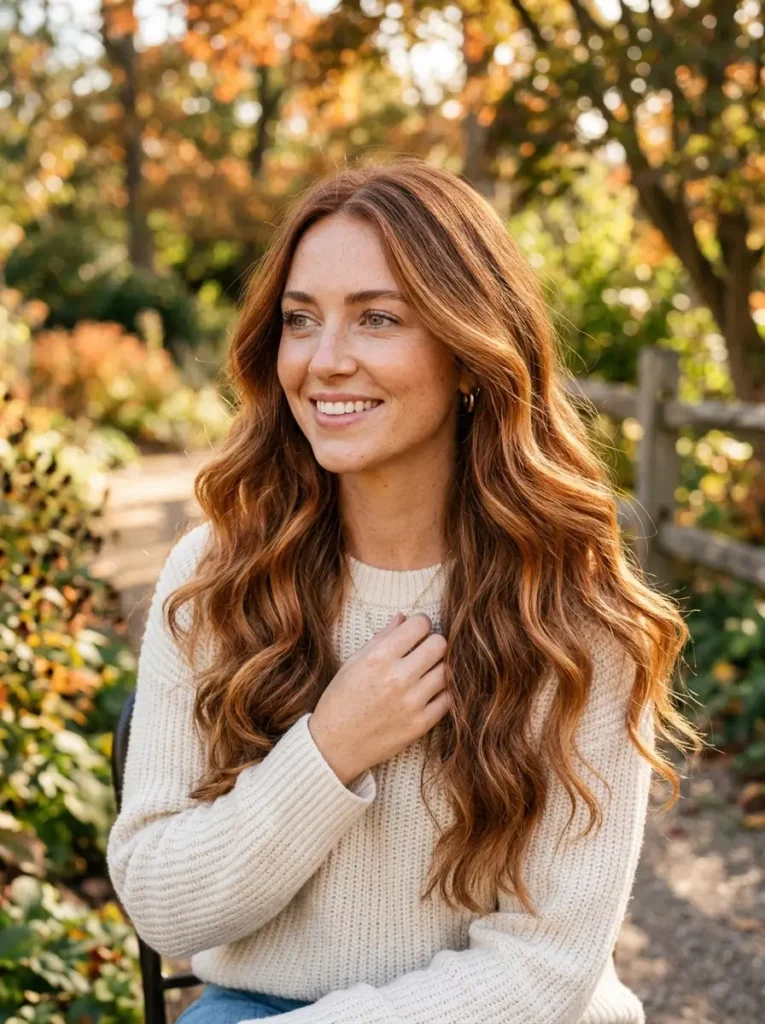 Soft Ginger Copper Balayage