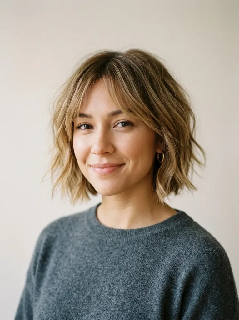 Soft Textured Choppy Bob