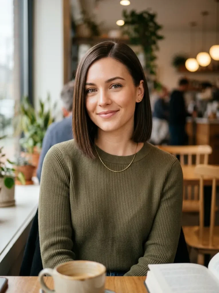 Straight Chin-Length Hair