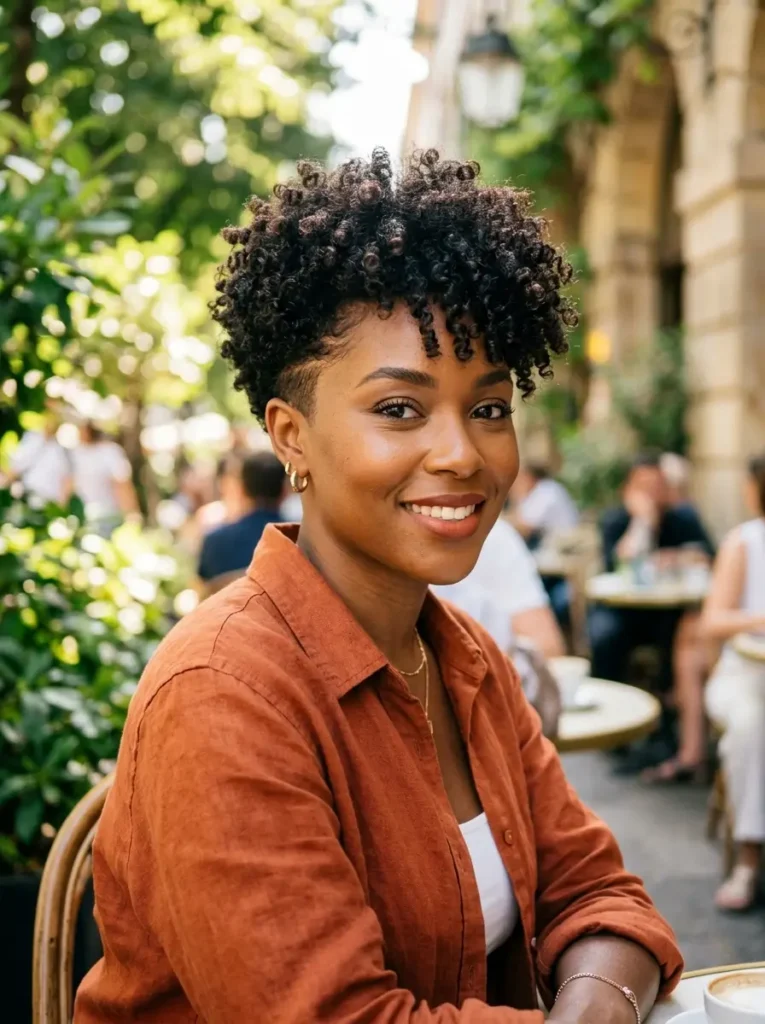 Tapered Curly Hairstyle