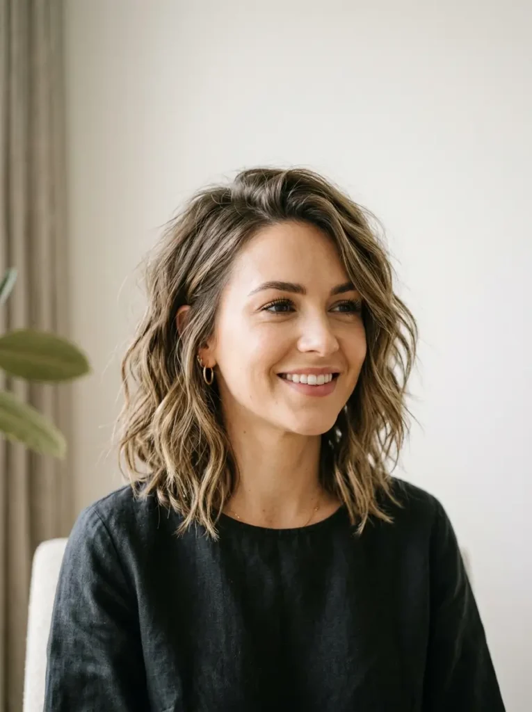 Textured Lob Choppy Bob