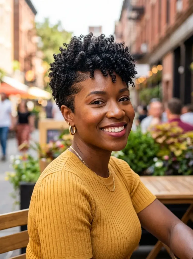 Textured Pixie With Curls