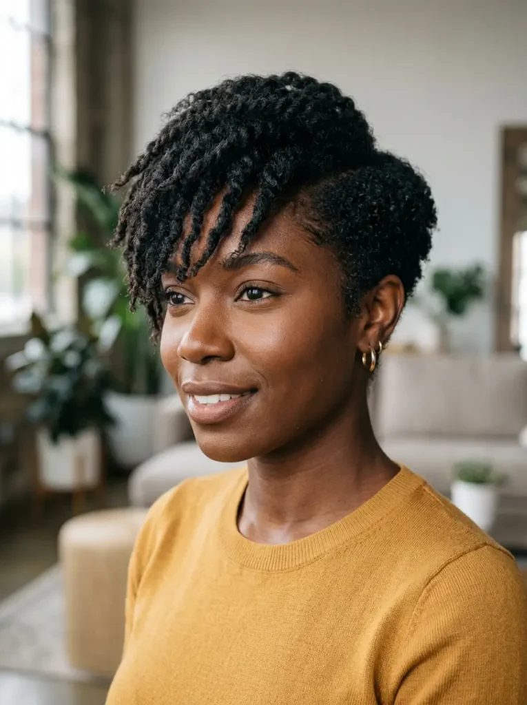 Textured Pixie with Side Swept Bangs