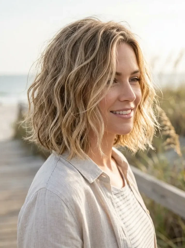 Tousled Beachy Bob Waves