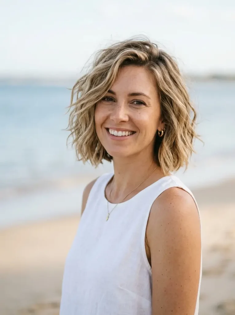 Tousled Beachy Choppy Bob