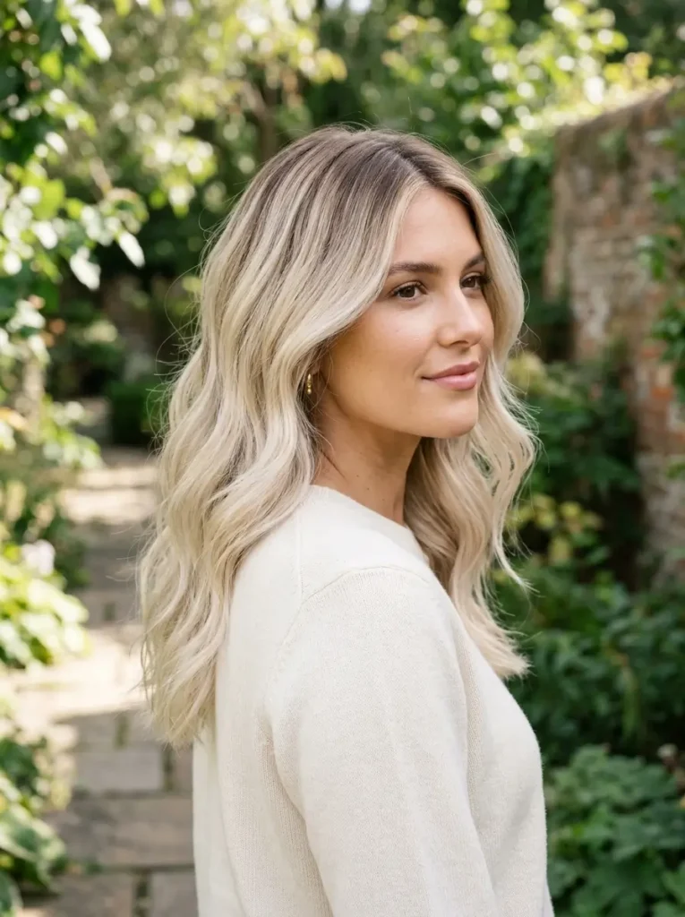 Vanilla Blonde with Root Smudge