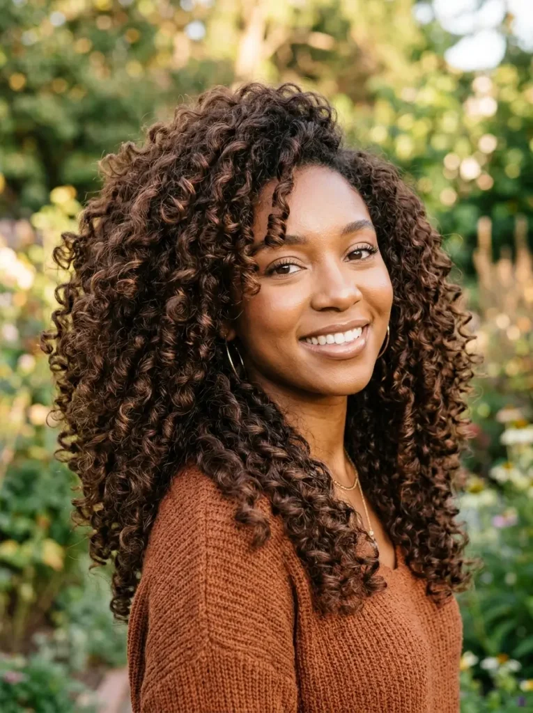 Velvet Chocolate Brown Curls