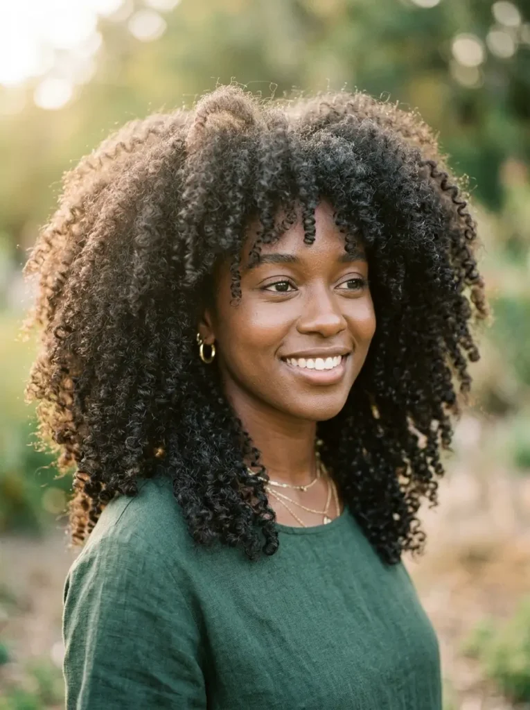 Voluminous Afro Curls