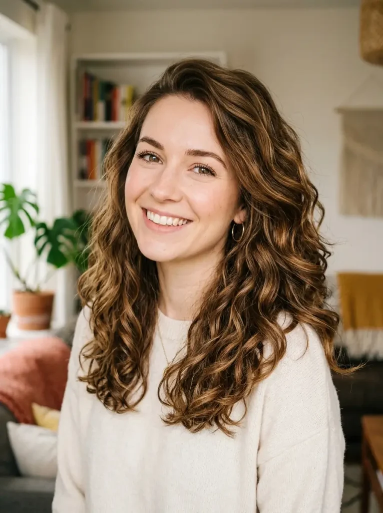Voluminous Wavy Medium Hair