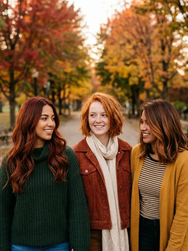 Warm Copper Balayage Highlights