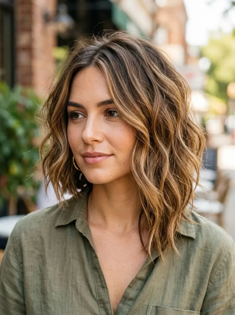 Wavy Asymmetrical Bob