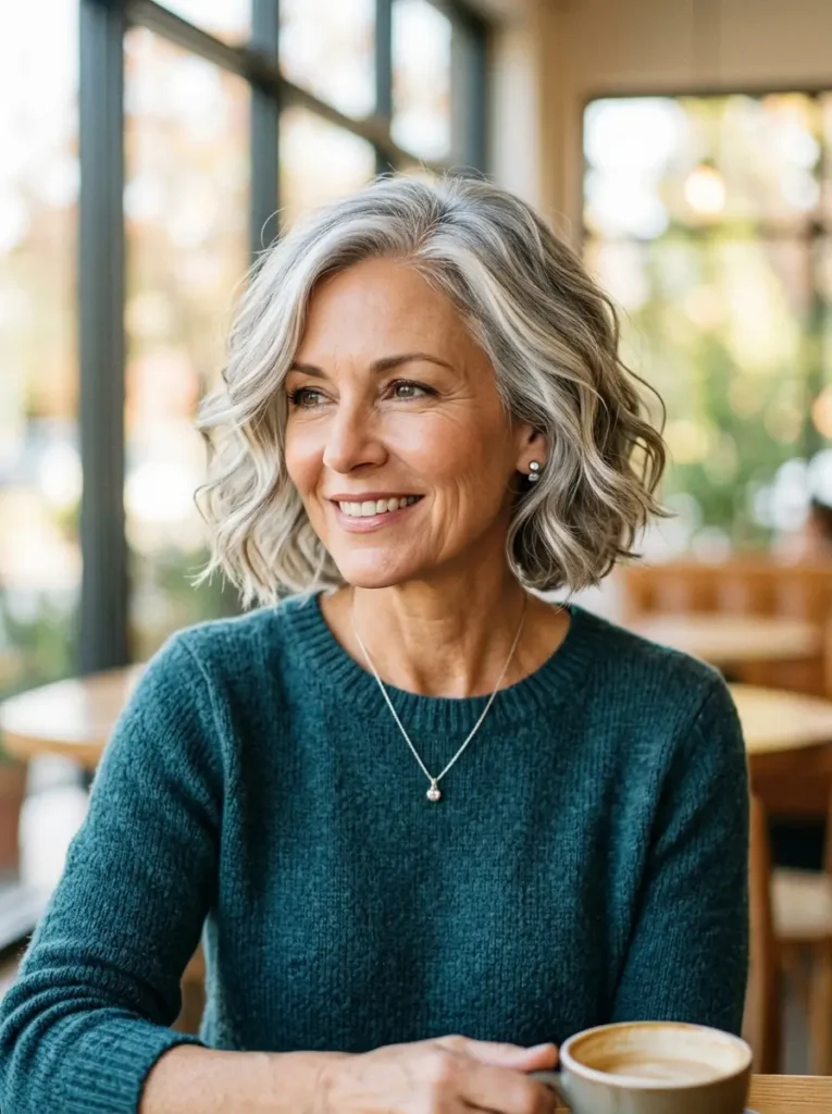 Wavy Bob for Women Over 50