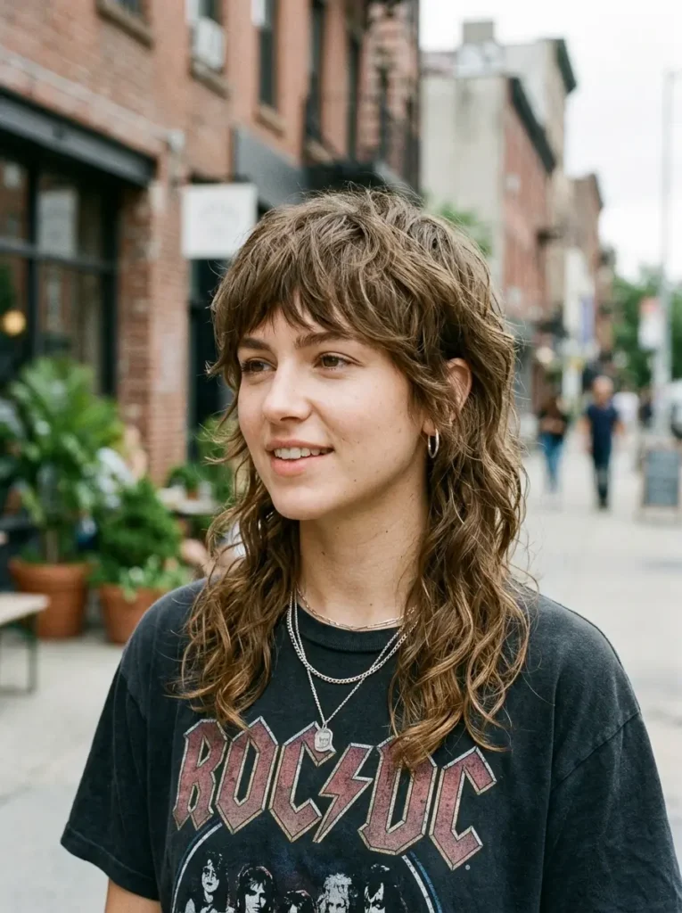 Wavy Shaggy Mullet Hairstyle