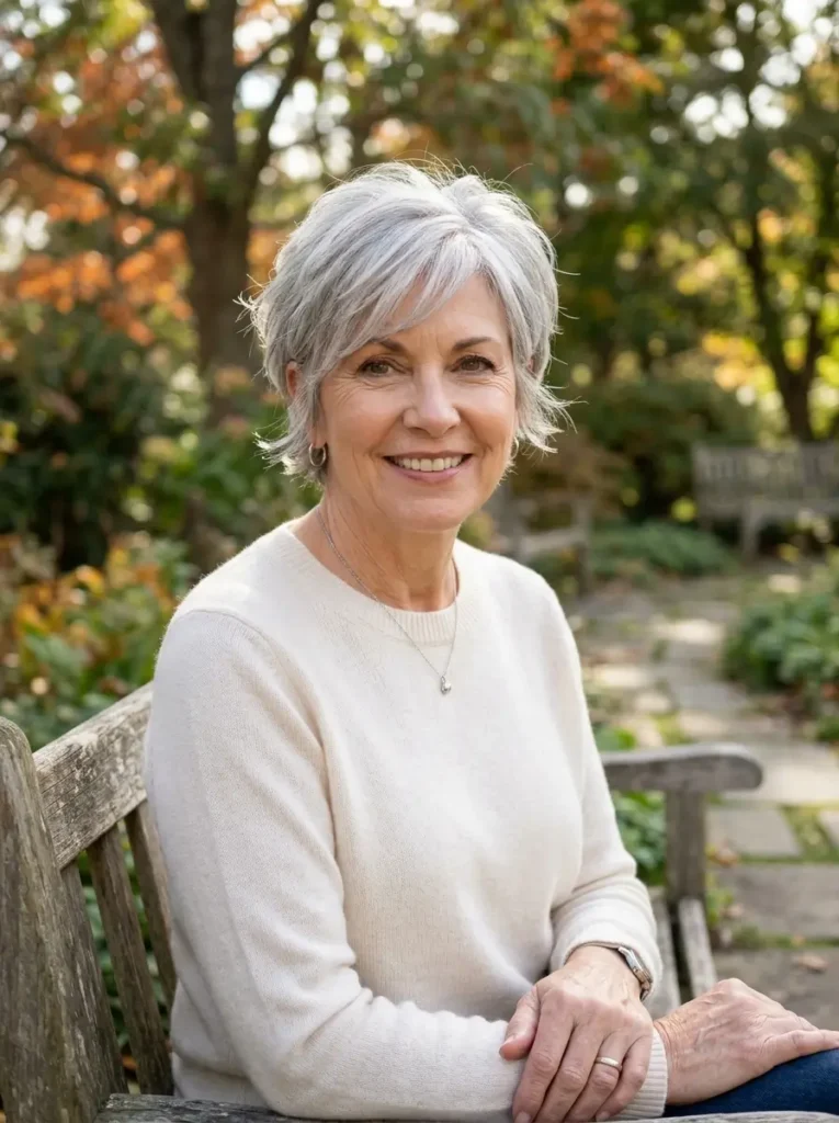 Wispy Gray Pixie