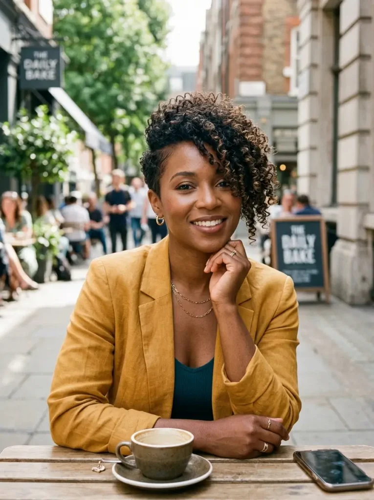 Asymmetrical Curly Pixie