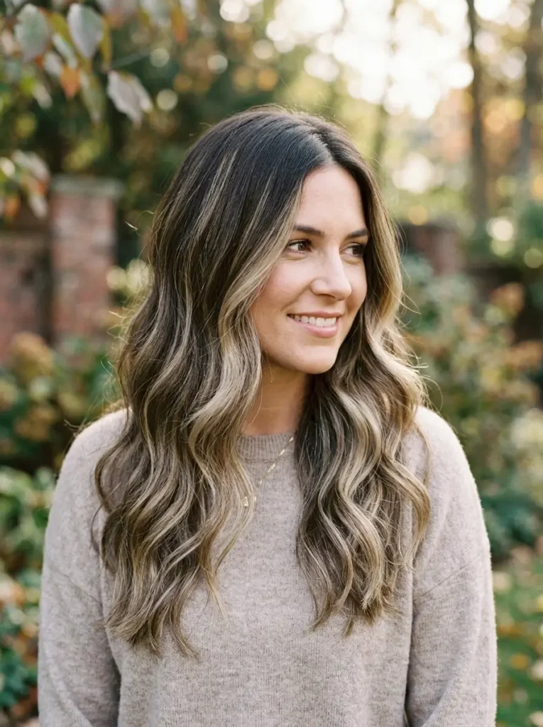 Beige Balayage for Brown Hair